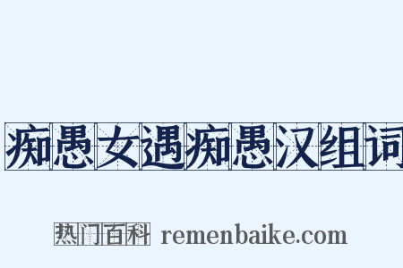 痴愚女遇痴愚汉组词是什么意思的图片